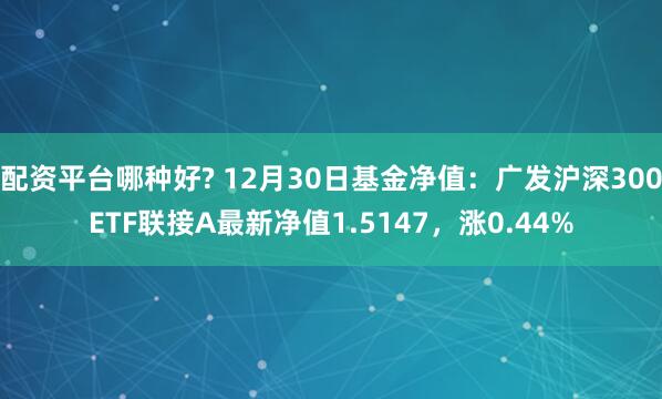 配资平台哪种好? 12月30日基金净值：广发沪深300ETF联接A最新净值1.5147，涨0.44%